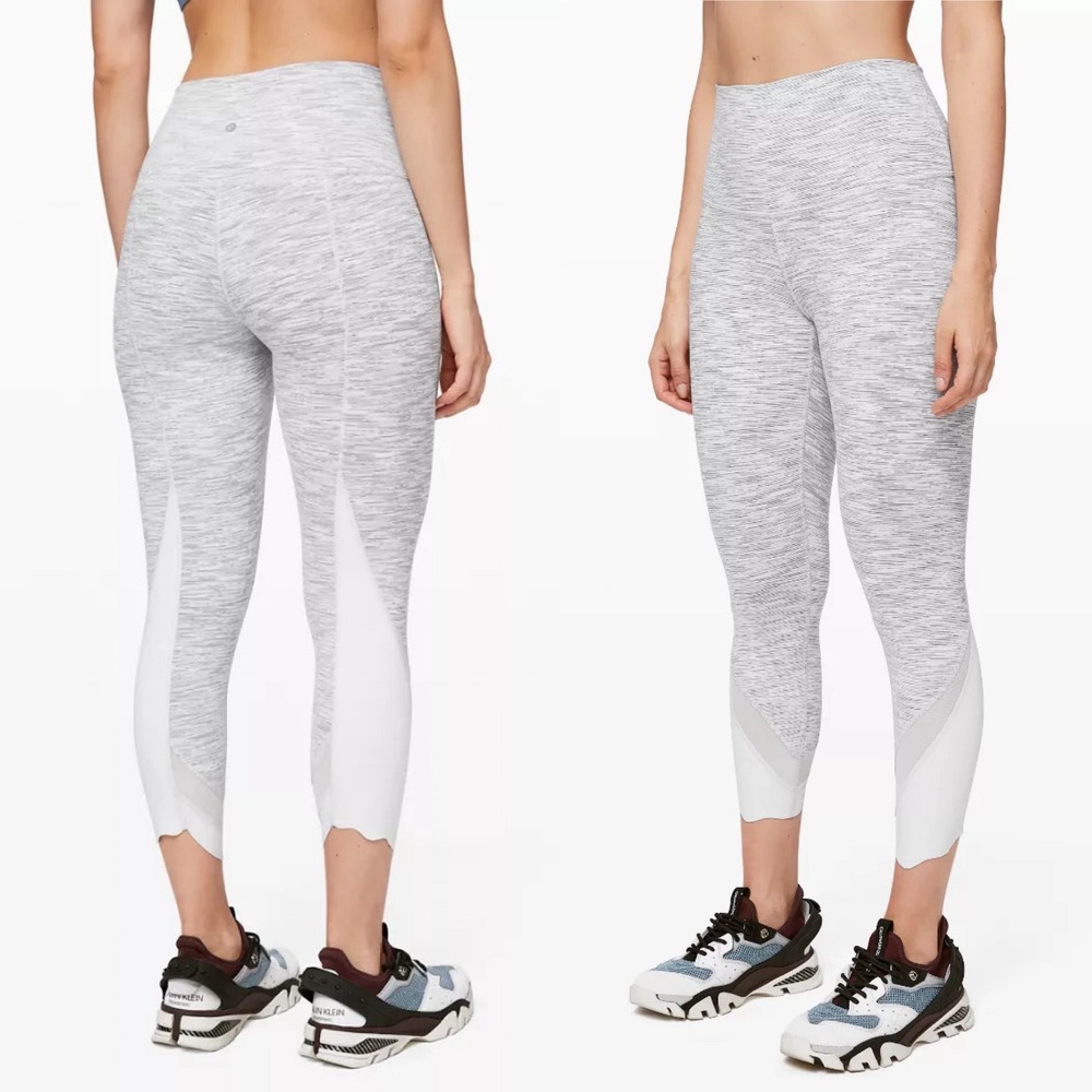 Lululemon Wander Under Scalloped Hemā High-Rise Crop 23" Full-On Luon Size 8